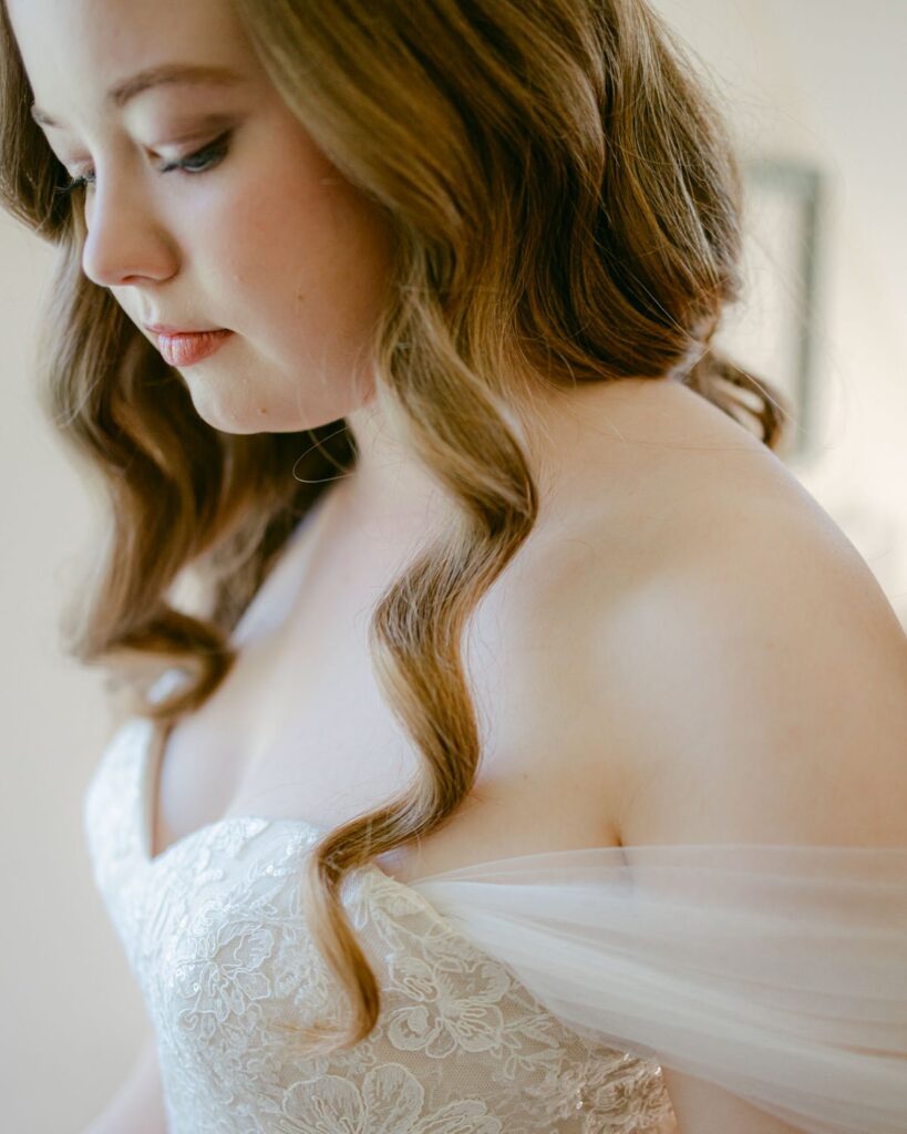 Photo by Pat Cori Photography of a bride posing for her bridal photos. DC wedding venue.