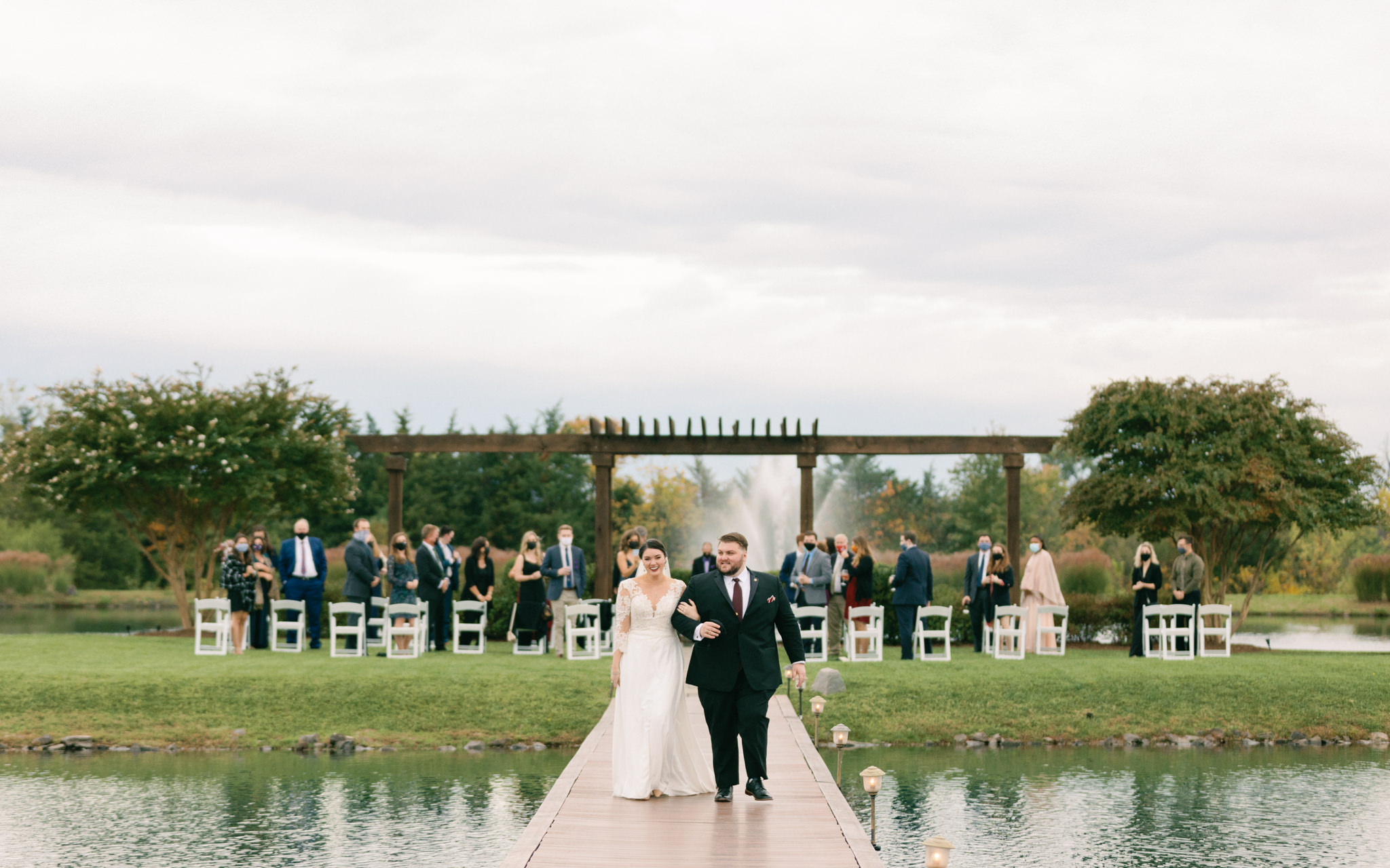 wedding couple just married at virginia venue